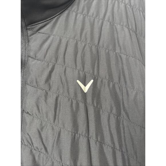 NWT Callaway Quilted Golf Vest Black Mens XL Extra Large UPF 50 Full Zip - Picture 4 of 11
